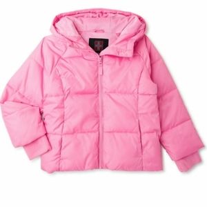 Swiss Tech Girls pink Winter Puffer Jacket with Hood